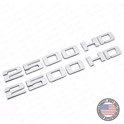 2x For Chevy Silverado 2500 HD Fender Logo Nameplates Letter 3D Decal Emblem Z71 • $27.99