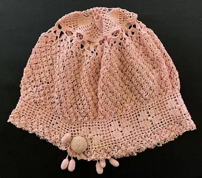 Night Cap | Crochet | Pink | 21  Opening | Vintage 30s 40s Look | Used • $35