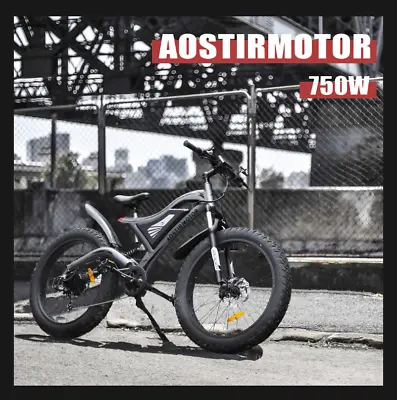 $1198 • Buy Ebike 26  750W 48V15A Electric Bike Mountain Bicycle Fat Tire All Terrain E-bike