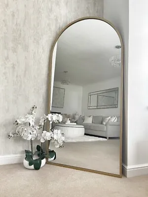 £163.99 • Buy The Arcus New Extra Large Gold Framed Arched Mirror - 71  X 35  180 X 90cm