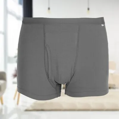 £16.61 • Buy 4 Size Gray Reusable Incontinence Briefs Pants Cotton Underwear Washable For Men