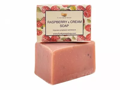 1 Piece Raspberry And Cream Complexion Soap 100% Natural Handmade 120g • £6.65