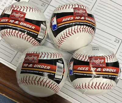 $10.99 • Buy Lot Of 4 Rawlings Ages 10 And Under Little League Baseballs