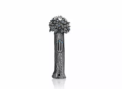 Pewter Tree Of Life With Blue Stones Jeweled Mezuzah (3.5 Inches With Scroll) • $11.31