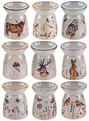 £11.69 • Buy Ceramic Oil Burner / Wax Melt Warmer - Watercolour Animal - Choice Of Designs