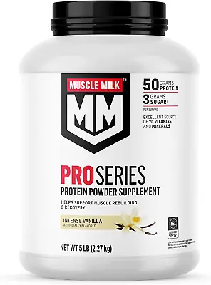 Muscle Milk Pro Series Protein Powder  Intense Vanilla 5 Pound 28 Servings • $84.91