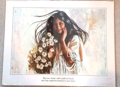 £4 • Buy Vintage P.cross Cross, Native American Print.  A Sidekick Print. 1987 .