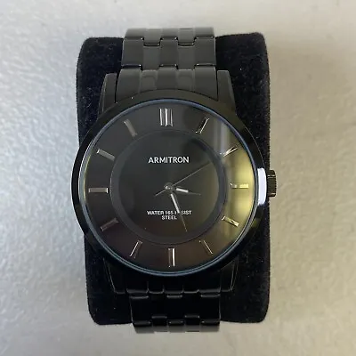 Armitron Men's Bracelet Watch Color Black Stainless Steel 20/4962TI • $23.10