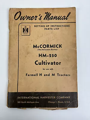 International Harvester McCormick Deering Owners Manual No. 25-V Tractor Mower • $15.75