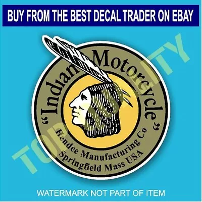 INDIAN MOTORCYCLE Decal Sticker Vintage Retro Garage Bobber Race Drag Stickers • $6