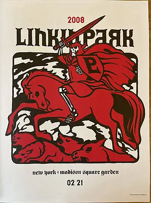 Linkin Park By Ames Bros New York 2008 Gig Poster Indi Rock Art 14x10  2 13 • £11.99