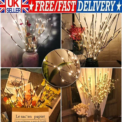 £8.88 • Buy 20 LED Branch Lights Twig Lights Branch Floral Lights Fairy Tree Decorations
