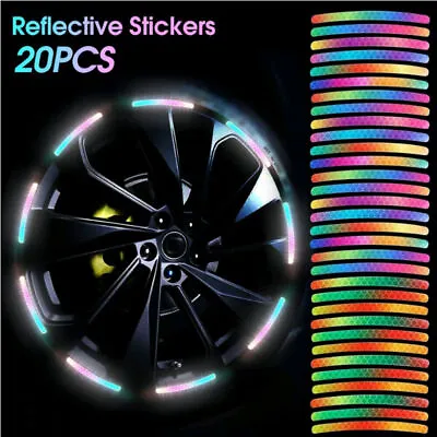 $6.92 • Buy Reflective Sticker Car Wheel Hub Rim Stripe Tape Decal Luminous Colorful Sticker