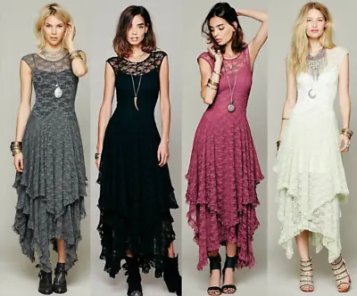 £26.39 • Buy Summer Lady Lace Dress Steampunk Gothic Prom Evening Cocktail Formal Dress