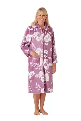 £29.99 • Buy Ladies Woman's Classic Soft Feel Floral Zip Front Dressing Gown Housecoat