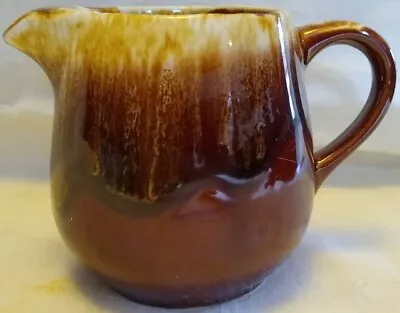 Vintage BROWN DRIP CREAMER By McCoy Nelson MARKED USA 3.75” Tall • $4.88