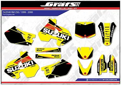 1999 2000 Graphics Kit For SUZUKI RM250 99 00 RM 250 250RM Decals Sticker Deco • $149