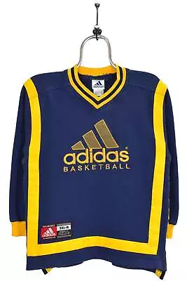 Vintage Adidas Basketball Sweatshirt Navy Embroidered Crewneck - XS • $60