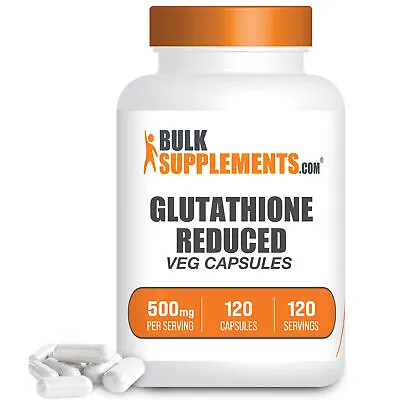 BulkSupplements Glutathione Reduced 120 Capsules - 500mg Per Serving • $24.96