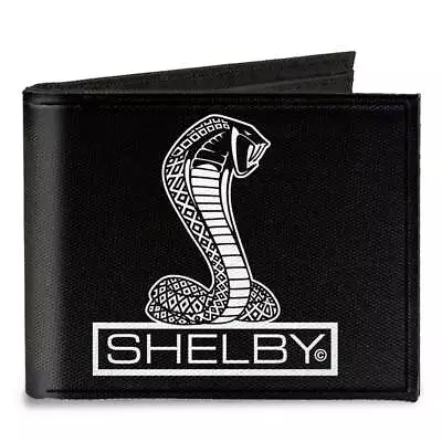 Ford Mustang Shelby Logo Black Men's Canvas Bi-Fold Wallet Official Licensed • $19.99