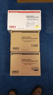 Wow Bargain Brand New Bundle Oki C5250/5450/5510 Ink Cartridges And Drum Unit • £85