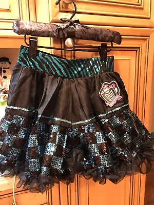 Monster High Tutu Teal & Blue With Sequin Bottom - LOOK!!! Size 4-6 NWT  • $10