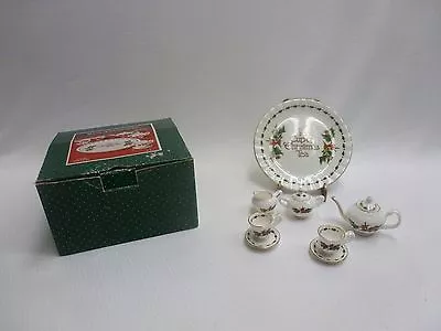 A Cup Of Christmas Tea Mini Tea Set Bone China Teaset • $24.95