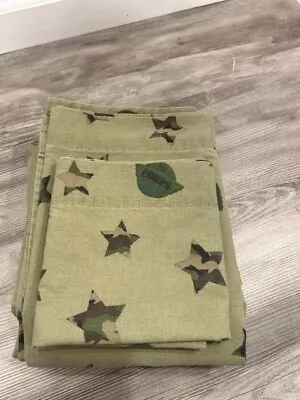 Vintage US Marine Corps Camouflage Stars - Sheet Set - Twin - Fatigue Green • $29.99