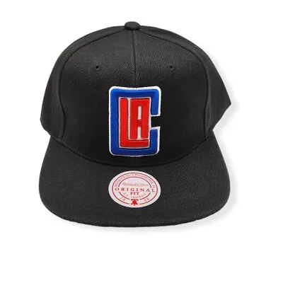 Mitchell & Ness Los Angeles Clippers Core Basic Black Adjustable Snapback Hat • $34.99