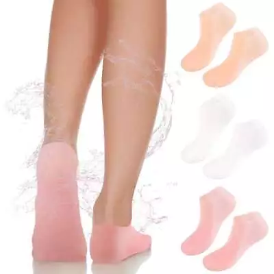 1 Pair Silicone Full Length Gel Moisturizing Socks Foot Care Protector Free Ship • $6.56