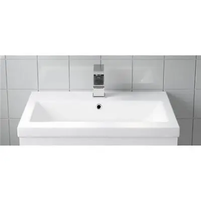 Bathroom Vanity Basin Sink Only Single Tap Hole White • £59.98