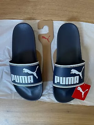 $34.99 • Buy Unisex PUMA Leadcat Slides Sandals In Navy And White. BNWT.  US M 9 | W 10.5