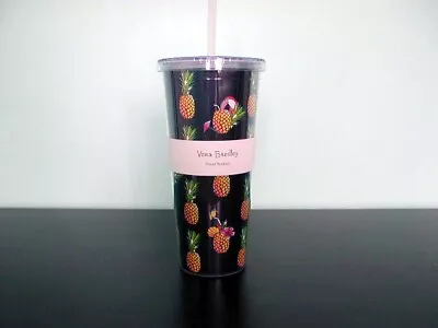 VERA BRADLEY TRAVEL TUMBLER As Shown IN Retired TOUCAN BIRD PARTY GORGEOUS NWT • $12