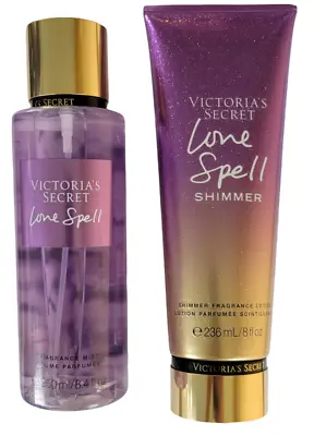 2 Victoria's Secret Love Spell Shimmer Body Cream + Body Mist 8 Oz • $23.95