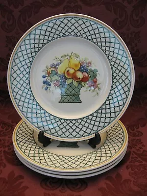 Villeroy & Boch Basket Stoneware 10-5/8  Dinner Plates - Set Of 4 - Excellent! • $49.99