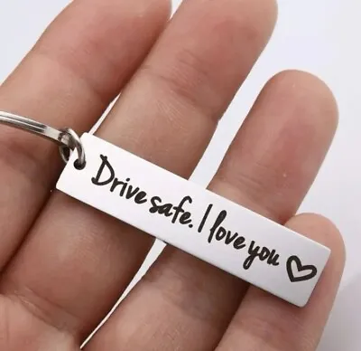 Drive Safe I Love You Keyring | Gift For Boyfriend Girlfriend Birthday Christmas • £4.99