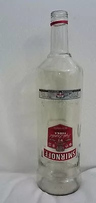  Extra Large Smirnoff Vodka 3 Litre Glass Optics Bottle - 18  Tall - VGC • $55.95