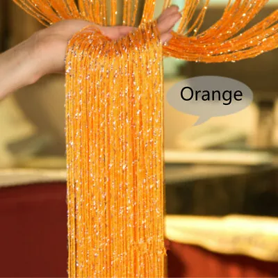 Glitter String Curtain Patio Net Fringe Door Fly Screen Window Room Divider Home • $19.84