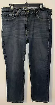 LEVI Strauss Signature S67 Athletic Straight Blue Denim Jeans 36x32 EUC • $11.24