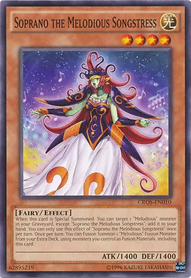 Soprano The Melodious Songstress Common Yugioh Card CROS-EN010 • $1