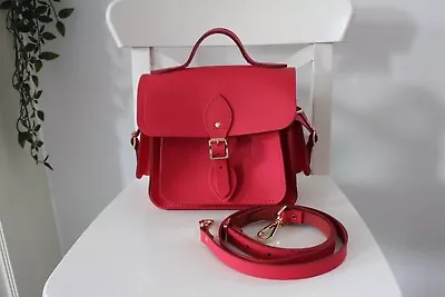 The Cambridge Satchel Company Leather  Traveller Bag In Coral Red • £150