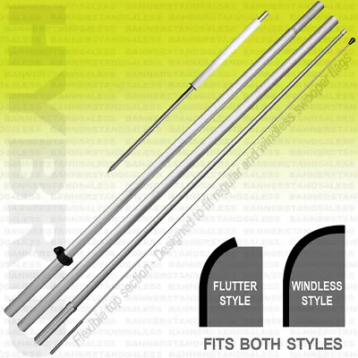 POLE + SPIKE Kit For Swooper Feather Flag Windless Or Flutter - HYBRID - 1 PACK • $47.95