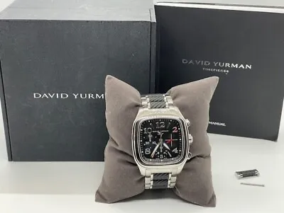 DAVID YURMAN Limited Ed. Belmont Titanium & Black 41mm Auto Chrono Watch T310-C • $2300