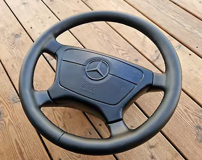 Mercedes W124 W202 R129 W210 W140 W208 NEW Black Leather Steering Wheel New • $295