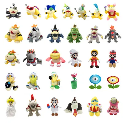 Super Mario Bros Bowser Koopalings Hammer Bro Captain Toad Plush Toy Optional • $14.29