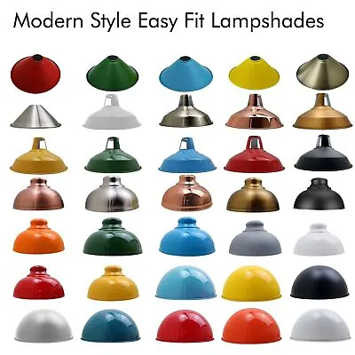 LEDSONE Vintage Lampshade Ceiling Light Shade Easy Fit Pendant Metal Lamp Shades • £11.99