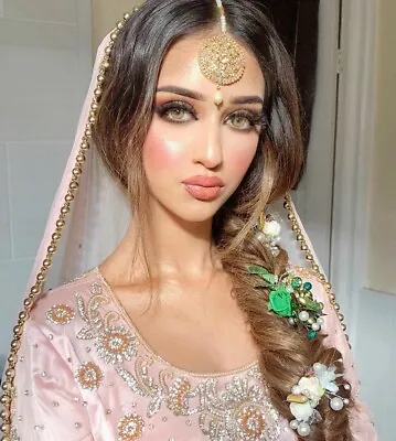 £3.99 • Buy Indian Pakistani Bollywood Gold Headpiece Mang Tikka Teeka Jhummar Hair Chain UK