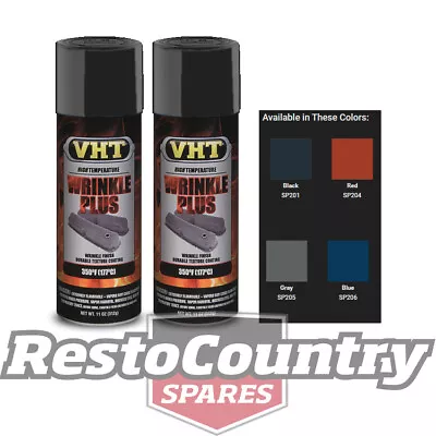 VHT High Temperature Spray Paint WRINKLE PLUS BLACK X2 Dash Firewall Glove Box • $42.79