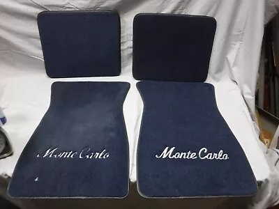 1975-88 Monte Carlo FLOOR MATS SET DARK BLUE CARPET 76 77 78 79 80 81 82 83 84 • $119.99