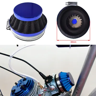 $6.99 • Buy Blue Air Filter High Performance Round 49cc 80cc Gas Motorized Bicycle Bike